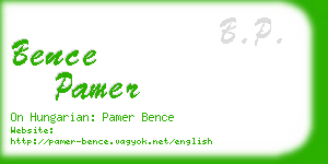 bence pamer business card